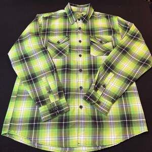 Dixxon Flannel Co. Men's Arsenic Plannel Shirt - Lime Green and Black Plaid